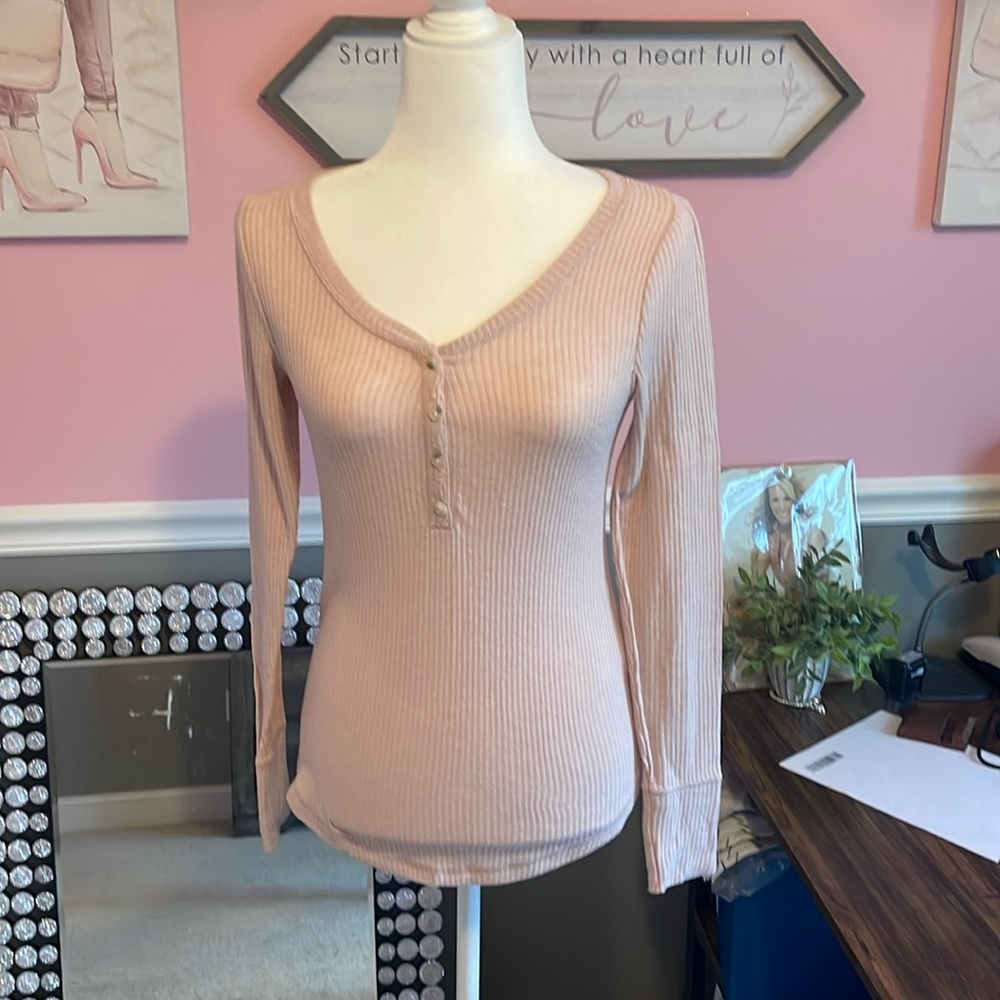Long sleeve ribbed abercrombie top